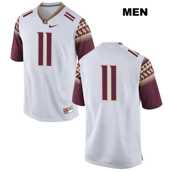 Men's NCAA Nike Florida State Seminoles #11 George Campbell College No Name White Stitched Authentic Football Jersey QWH1769HK